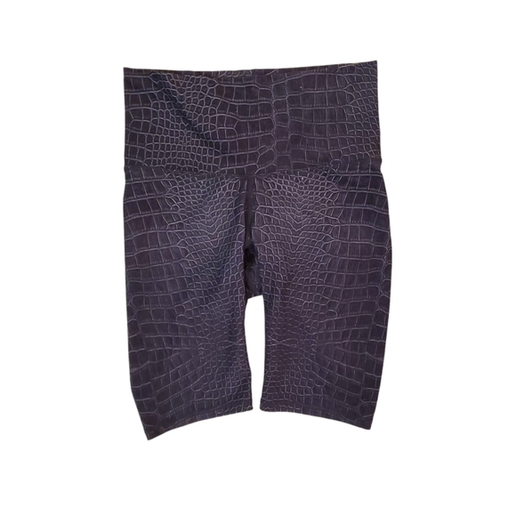 Niyama Sol Women's Black Croc Workout Shorts‎ Medium - Picture 1 of 6